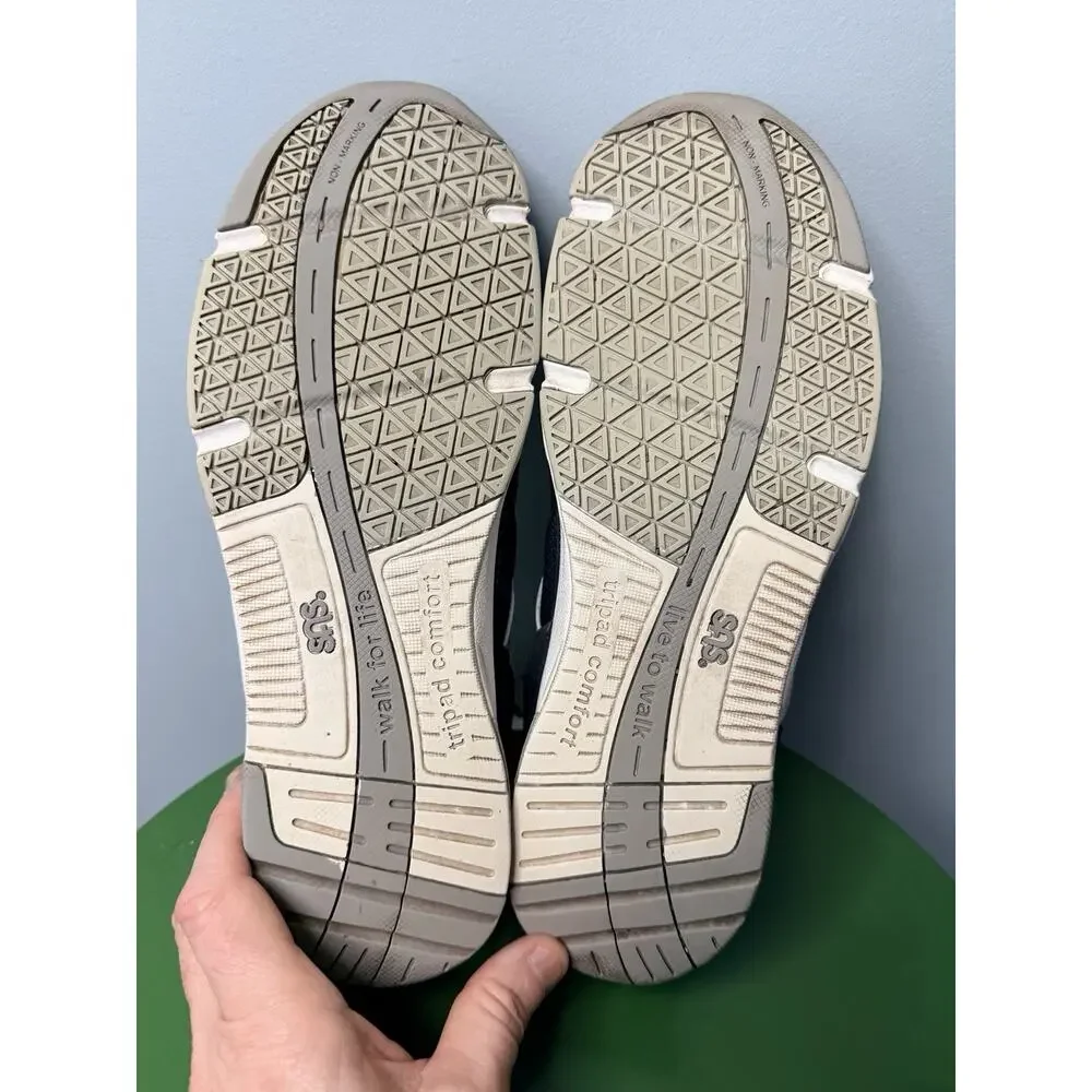 SAS Journey Mesh Women’s Sz 9.5 N Black Silver Comfort Casual Walking Shoes See